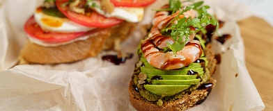 Bruschetta with Balsamic and Salad dressing Tamaki